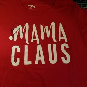 Mama Claus Red Cap Sleeve Tee